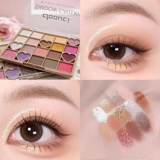 [Out of stock, Minimum order: 12,000 pcs]NEXTWELL 20-color eyeshadow palette (including the heart-shaped version)