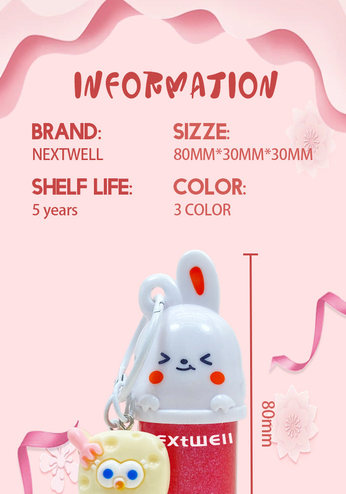 [Minimum order: 8,000 pcs]Nextwell Cute Bunny High Shine Lip Gloss
