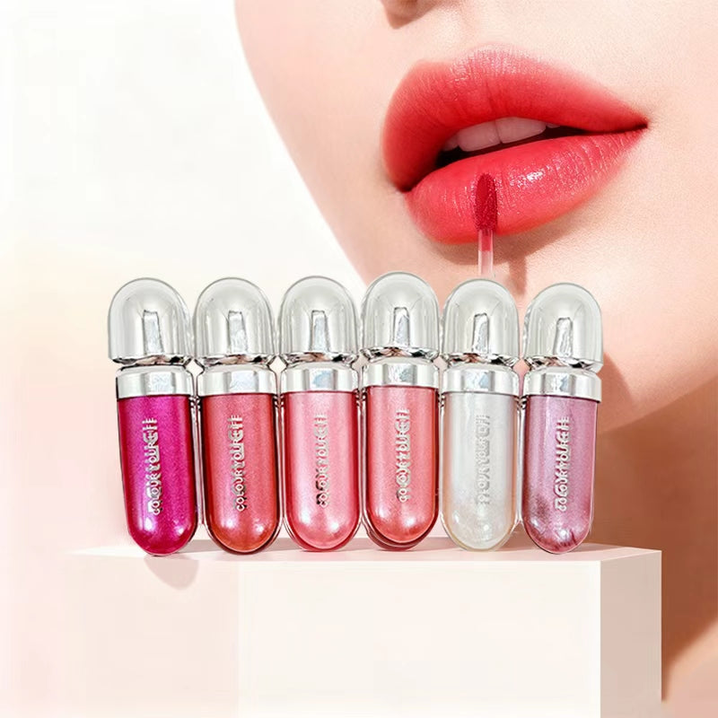 [Minimum order: 8,000 pcs]Nextwell Transparent Silver-Cap Shimmer Lip Gloss
