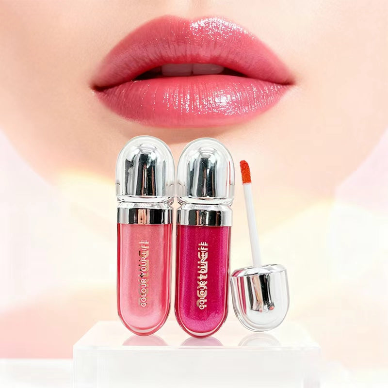[Minimum order: 8,000 pcs]Nextwell Transparent Silver-Cap Shimmer Lip Gloss