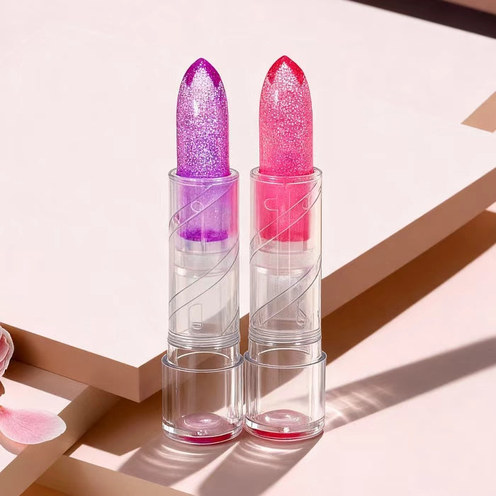 [Minimum order: 8,000 pcs]Transparent Shimmer Color-Changing Lip Balm