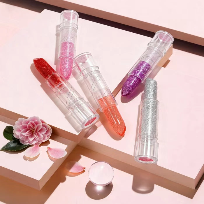 [Minimum order: 8,000 pcs]Transparent Shimmer Color-Changing Lip Balm