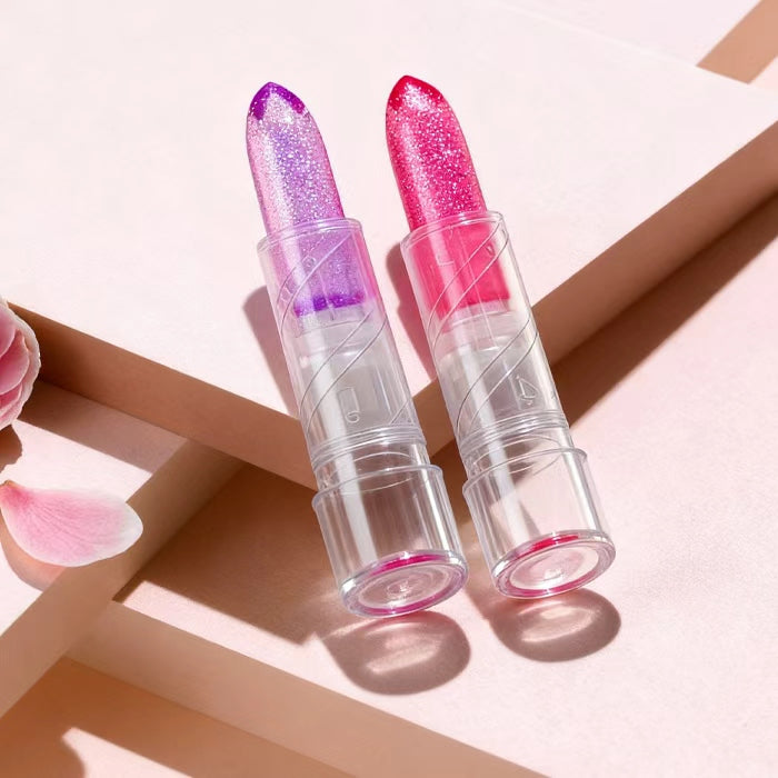 [Minimum order: 8,000 pcs]Transparent Shimmer Color-Changing Lip Balm