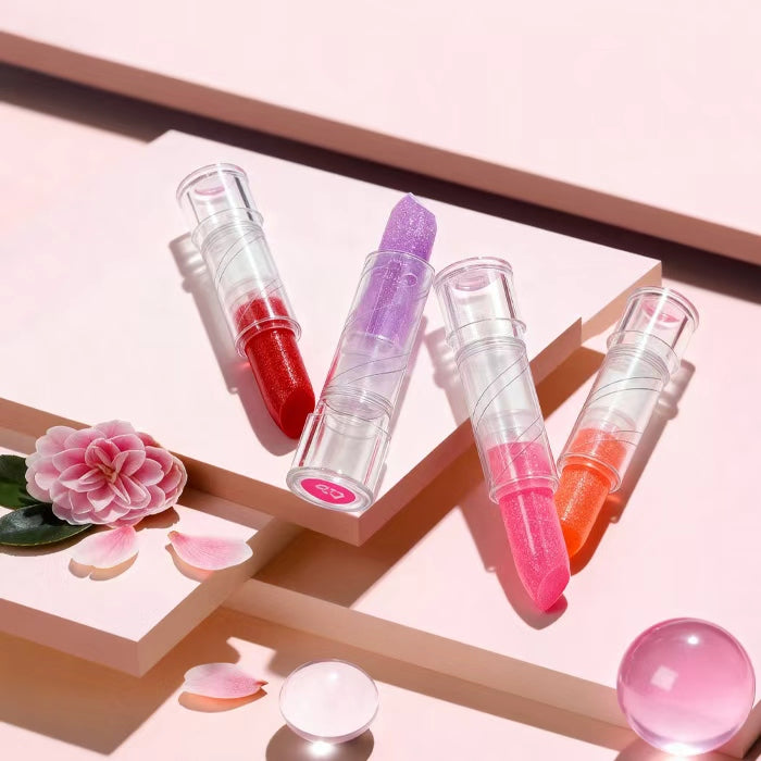 [Minimum order: 8,000 pcs]Transparent Shimmer Color-Changing Lip Balm