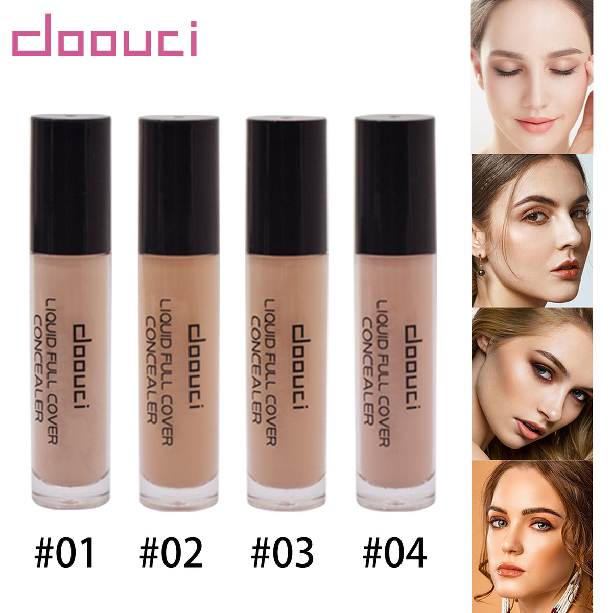 [Minimum order: 8,000 pcs]DOOUZI Multi-Shade Full-Coverage Long-Lasting Foundation