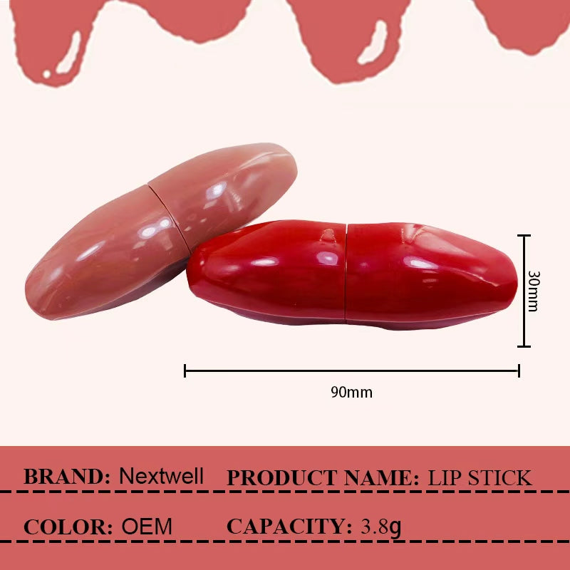 [Minimum order: 8,000 pcs]Lip-Shaped Luxe Color Lipstick
