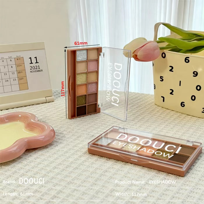 [Minimum order: 8,000 pcs]DOOUCI Multi-Texture 12-Color Eye shadow Palette