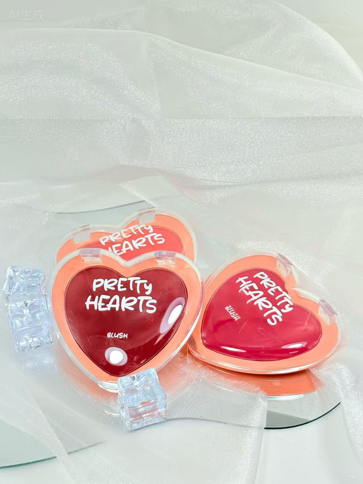 [Minimum order: 8,000 pcs]PRETTY HEARTS Heartbeat Peach-Scented Blush Cream