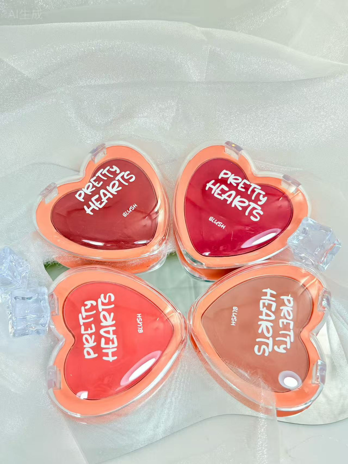 [Minimum order: 8,000 pcs]PRETTY HEARTS Heartbeat Peach-Scented Blush Cream