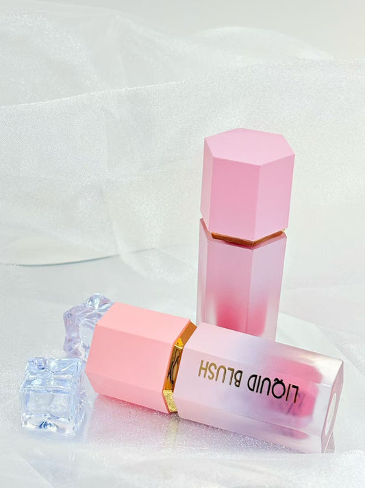 [Minimum order: 8,000 pcs]Pink Hexagon Cherry Blossom Scented Liquid Blush