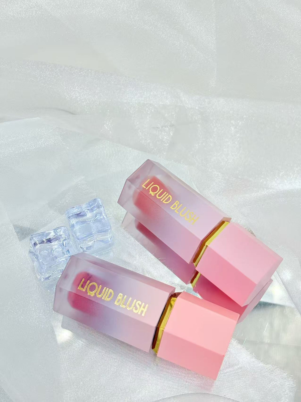 [Minimum order: 8,000 pcs]Pink Hexagon Cherry Blossom Scented Liquid Blush