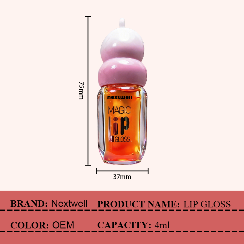 [Minimum order: 8,000 pcs]Nextwell Bottle-Shaped Moist Lip Gloss