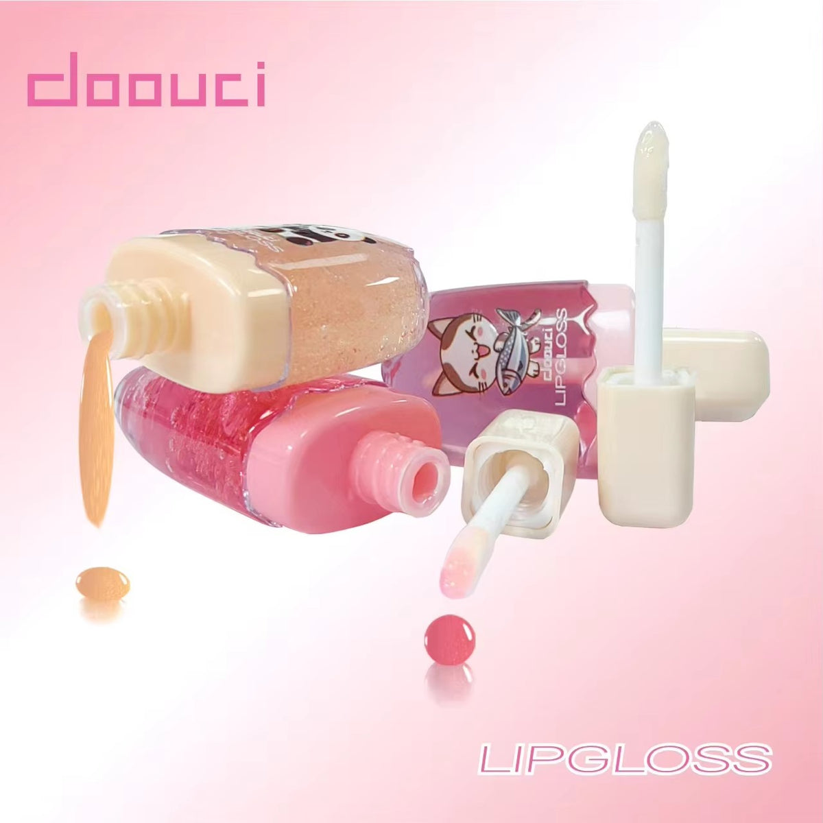[Minimum order: 8,000 pcs]DOOUCI Frosty Pet Popsicle Lip Gloss