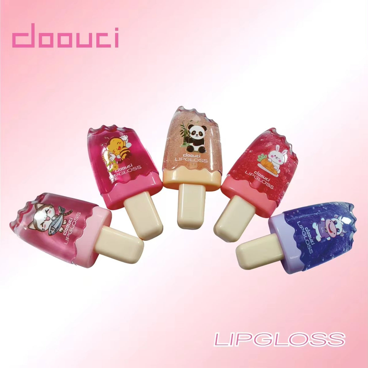 [Minimum order: 8,000 pcs]DOOUCI Frosty Pet Popsicle Lip Gloss