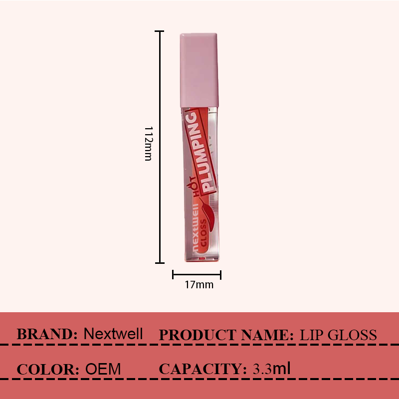 [Minimum order: 8,000 pcs]Nextwell Soft Glow Pink Radiance Plumping Lip Gloss