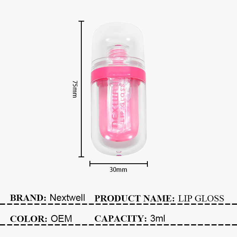 [Minimum order: 8,000 pcs]Nextwell Fun Cup Sweet Hydrating Shiny Lip Gloss