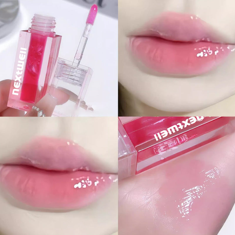 [Minimum order quantity: 12,000 pcs]NEXTWELL Pink Rose Ice Mirror Lip Gloss
