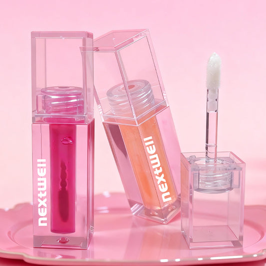 [Minimum order quantity: 12,000 pcs]NEXTWELL Pink Rose Ice Mirror Lip Gloss