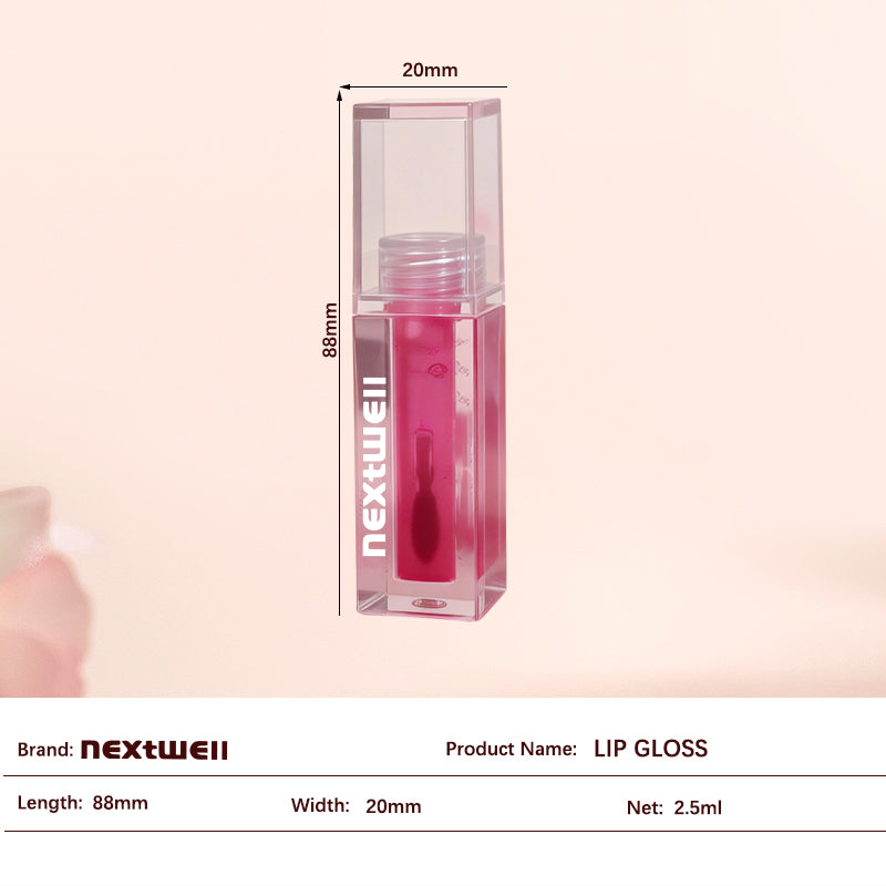 [Minimum order quantity: 12,000 pcs]NEXTWELL Pink Rose Ice Mirror Lip Gloss