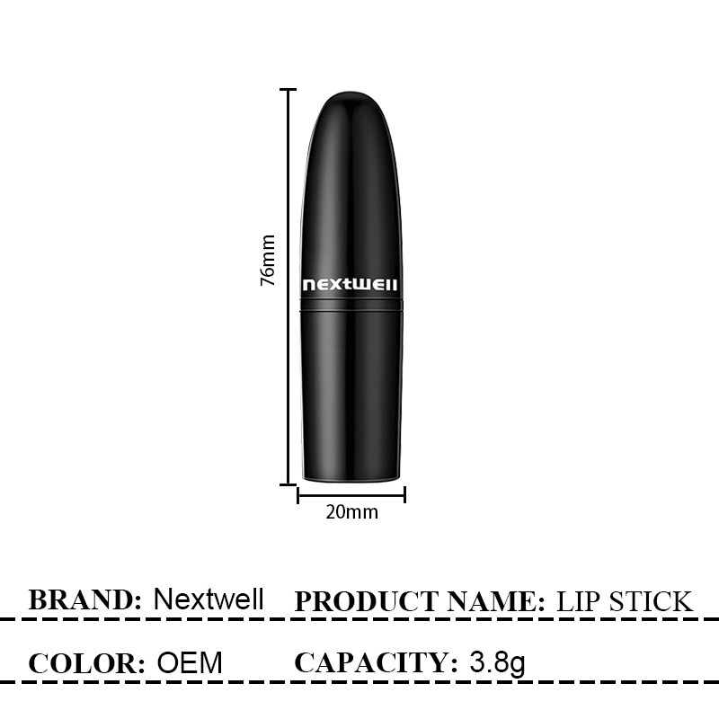 [Minimum order quantity: 12,000 pcs]NEXTWELL Cool Black Bullet Lip Stick
