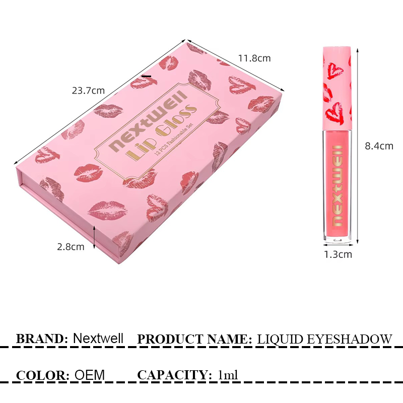 [Minimum order quantity: 12,000 pcs]NEXTWELL Lip Print Color-Reviving Lip Gloss