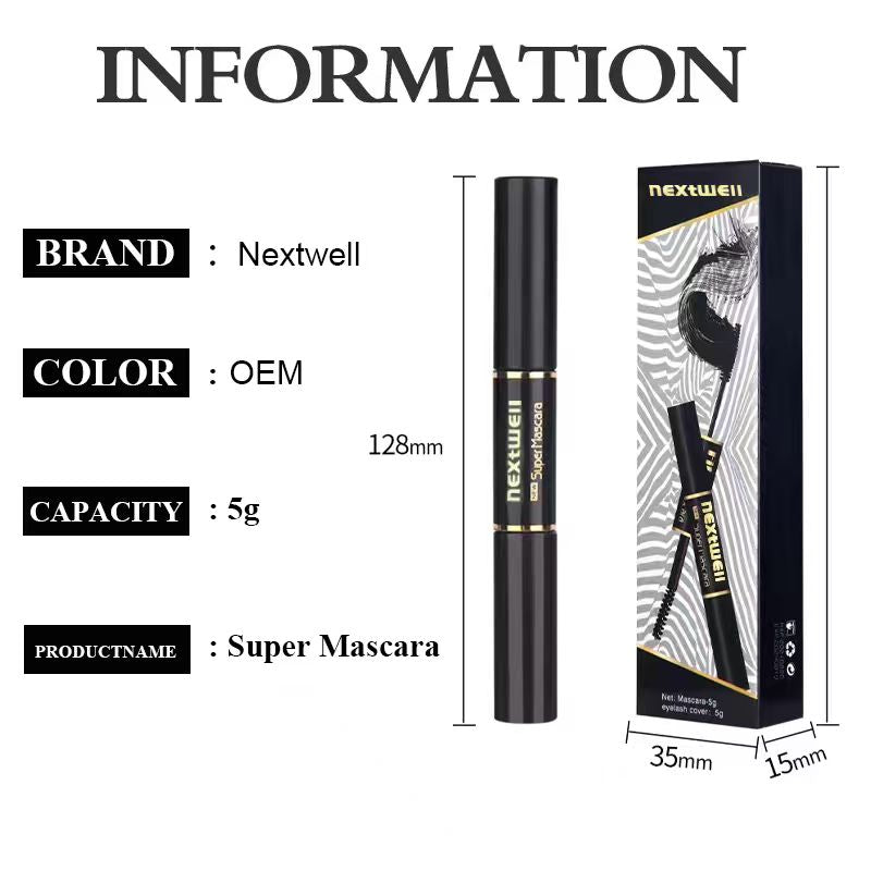 [Minimum order quantity: 12,000 pcs]NEXTWELL Luxury Gold Black Tube Voluminous Curling Mascara