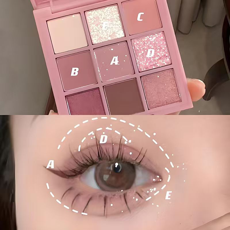 [Minimum order quantity: 12,000 pcs]NEXTWELL Powder Mist Soft Color Nine-Tone Eyeshadow Palette