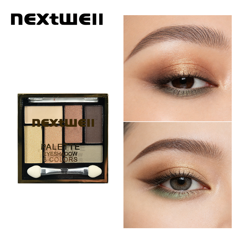 [Minimum order quantity: 12,000 pcs]Nextwell Golden Brown Luxury Light Six-Color Eyeshadow Palette