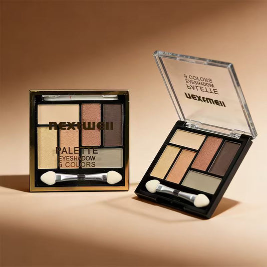 [Minimum order quantity: 12,000 pcs]Nextwell Golden Brown Luxury Light Six-Color Eyeshadow Palette