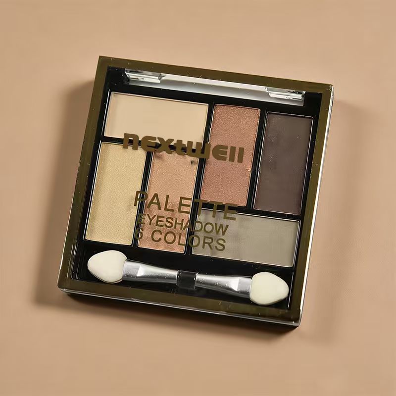 [Minimum order quantity: 12,000 pcs]Nextwell Golden Brown Luxury Light Six-Color Eyeshadow Palette
