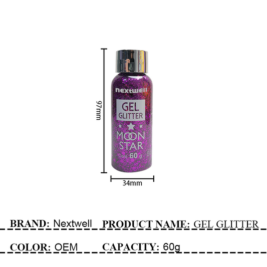[Minimum order quantity: 12,000 pcs]Nextwell Purple Starry Moonlight Glitter Eye Gel