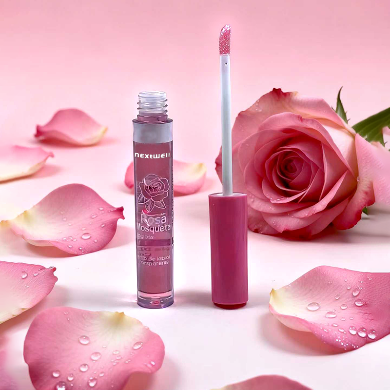 [Minimum order quantity: 12,000 pcs]Nextwell Pink Rose Crystal Lip Gloss