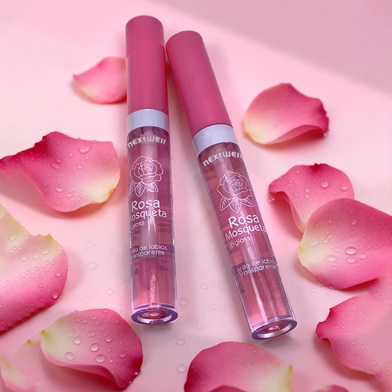 [Minimum order quantity: 12,000 pcs]Nextwell Pink Rose Crystal Lip Gloss