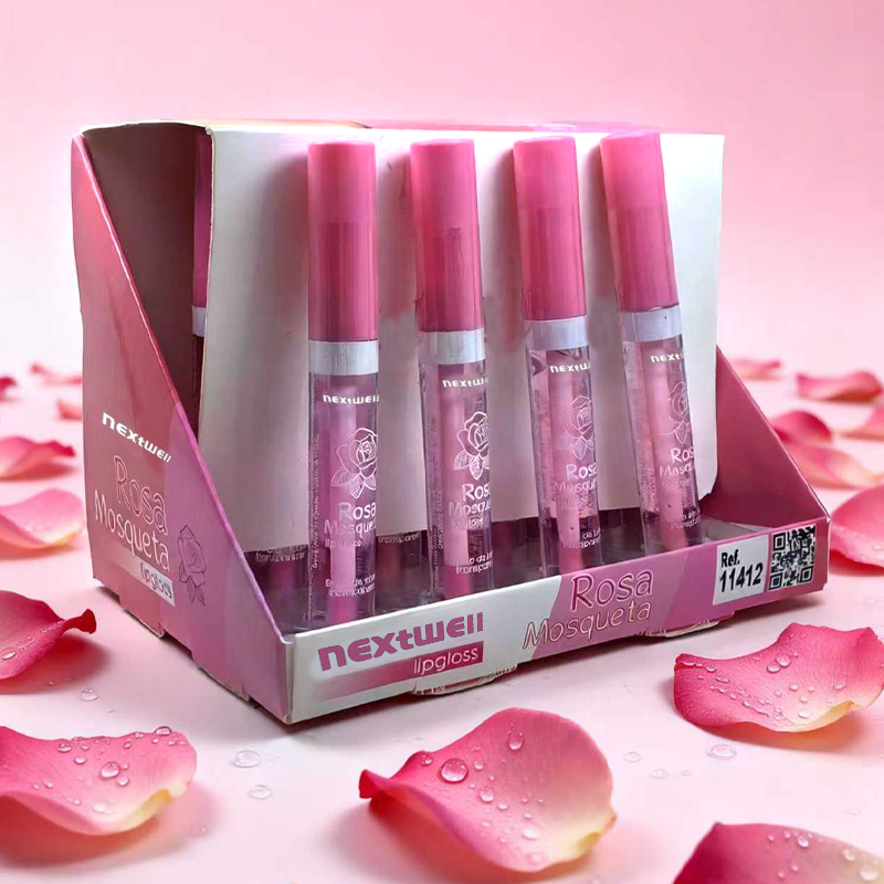 [Minimum order quantity: 12,000 pcs]Nextwell Pink Rose Crystal Lip Gloss